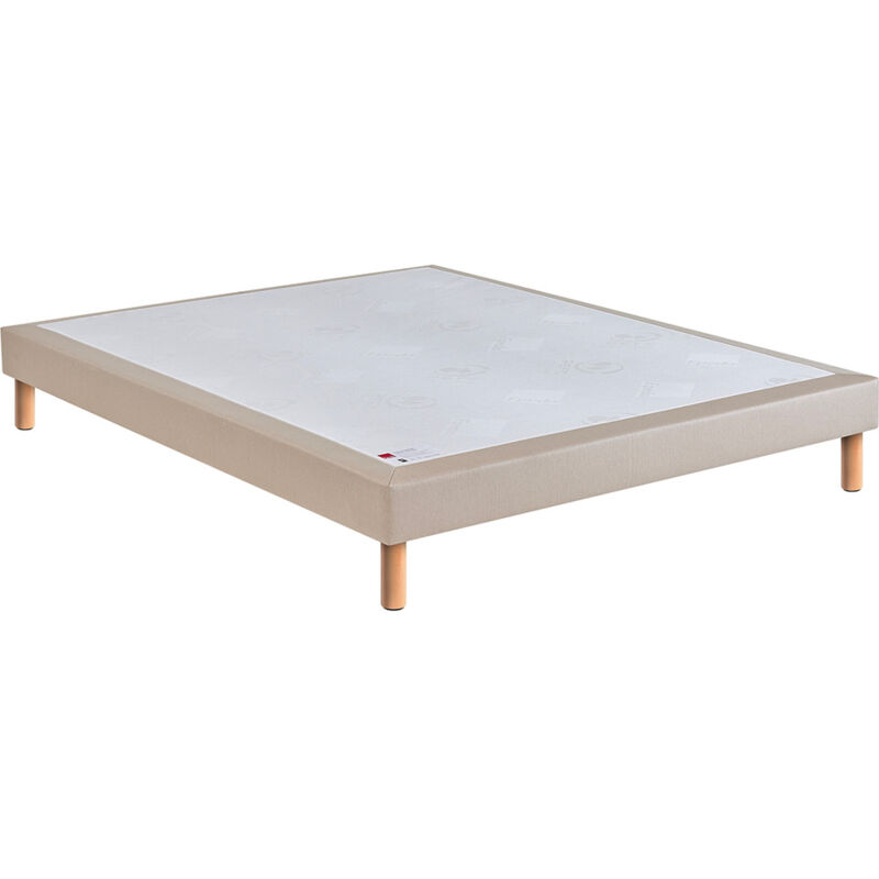 Sommier tapissier 140x190cm - Beige - MÉDIUM EGÉRIE