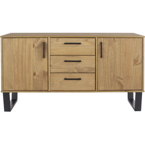 Medium Sideboard With 2 Doors, 3 Drawers Antique Wax Finish