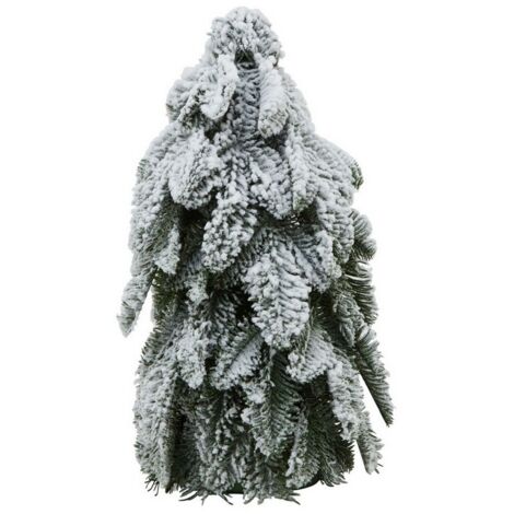 Medium Snowy Fir Tree - Plastic - Height 40 cm - White