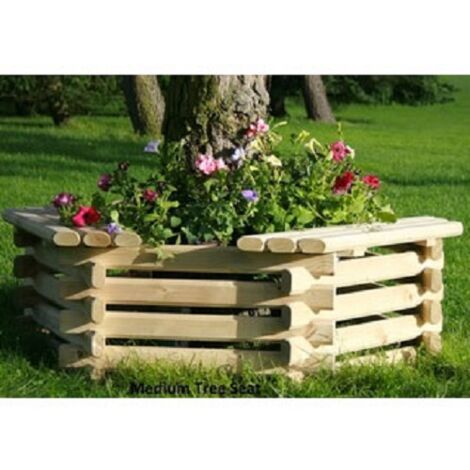 Medium Tree Seat / Planter - Timber - W122 x H41 cm