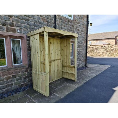 Medium Wooden Garden Poly Smoking Shelter