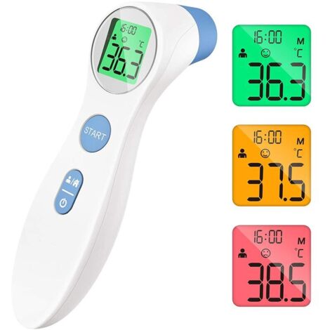 Medizinisches Stirnthermometer zur Fiebermessung, digitales Stirnthermometer mit direkter und genauer Ablesung mit LCD-Display für die ganze Familie 1534144mm Weiß