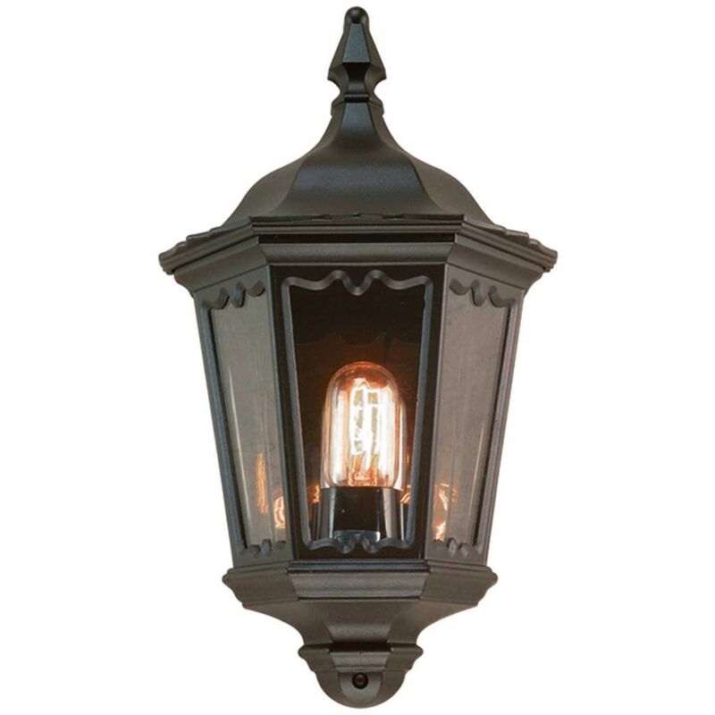 Elstead - Medstead - 1 Licht Außenwand Halblaterne Hellschwarz Ip43, E27