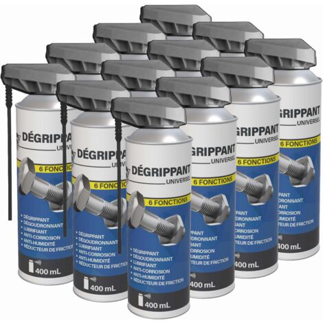 Méduze - 12 dégrippants 6 fonctions en aérosol 400mL - Universel - Professionnel