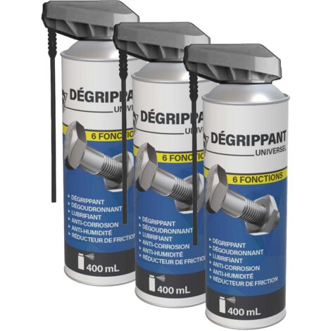 Méduze - 3 dégrippants 6 fonctions en aérosol 400mL - Universel - Professionnel