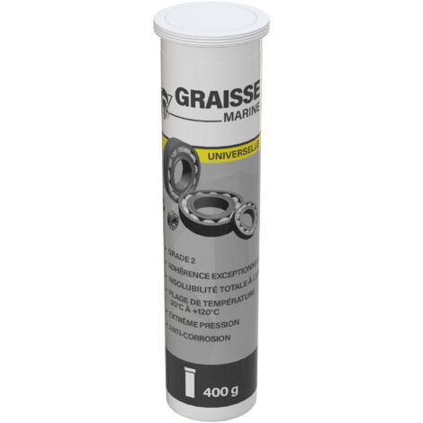 Méduze - Cartouche de graisse marine universelle 400g - Grade NLGI 2 - Insolubilité totale à l’eau - Extrême pression