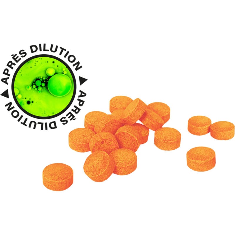 Méduze - Fluorescéine en lot de 20 pastilles 1.25g - Colorant traceur - Sans danger, non toxique et biodégradable - Usage propre