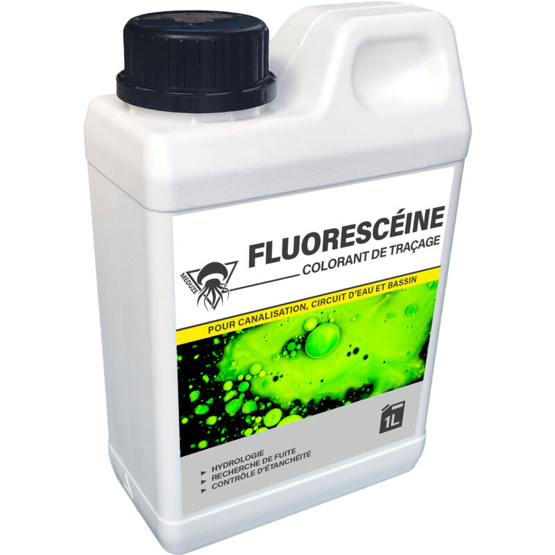 Méduze - Fluorescéine prête à l’emploi 1L - Colorant traceur - Grande visibilité et contraste – Plomberie