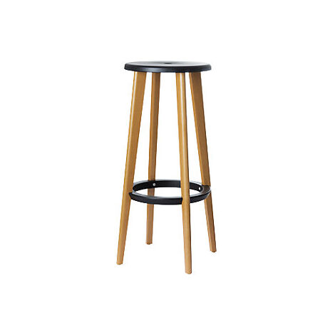 meet  Sgabello da bar WOODY  con gambe in legno  conf da 2