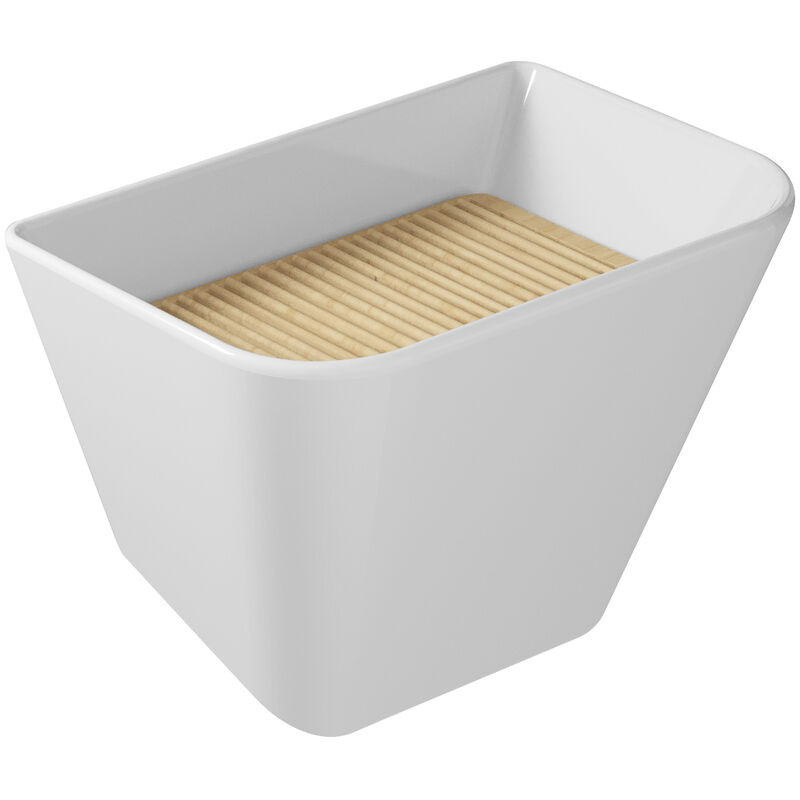 Lavatoio Meg11 Cm. 65x45 In Ceramica Bianco Lucido Di Ceramica