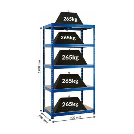 Mega Deal 2x Garagenregal und 1x Werkbank HxBxT 178 x 90 x 60 cm Blau