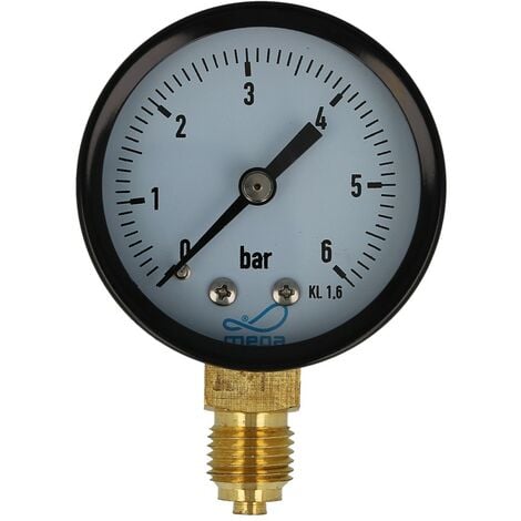 MEGA GROUP 10 bar - 1/4 Zoll Anschluss nach unten Radial Ø 50 mm