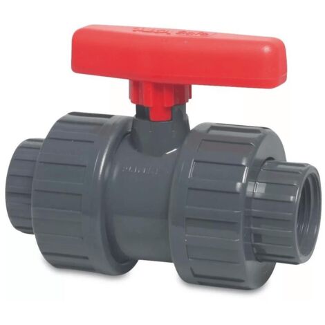 Mega PVC Kugelhahn Innengewinde beidseitig 1 Zoll, Typ Safe 625