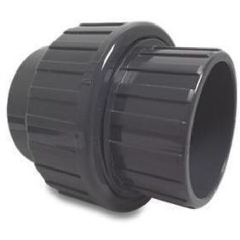 Mega Verschraubung PVC-U 40 mm Klebemuffe 16 bar, grau