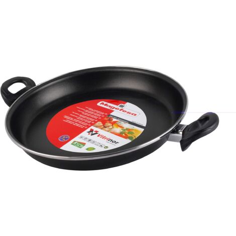 Megafesa 01101902 - Padella per Paella, Diametro 30 cm, Color Nero