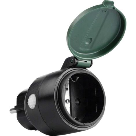 MegaLight Schutzkontakt-Stecker Smart Plug Tuya IP44 schwarz IP44 16dBm Schalter