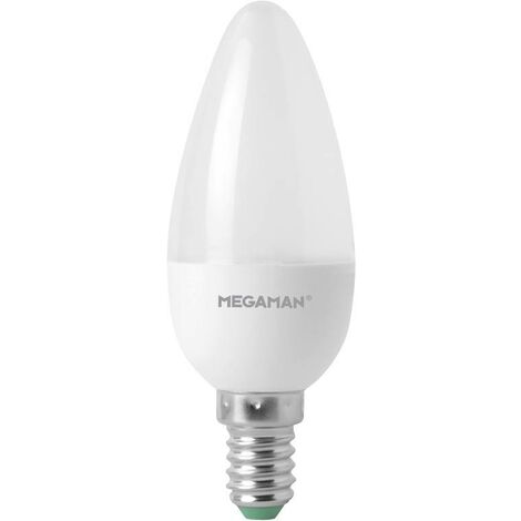 Megaman MM21072 LED CEE F (A - G) E14 forme de flamme 4.9 W = 40 W blanc chaud (Ø x L) 35 mm x 100 mm 1 pc(s) D029942