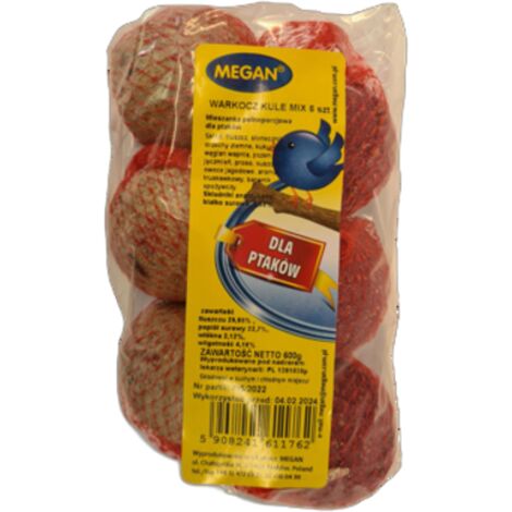 Megan Braid Balls Mix 6 pièces (3 classiques et 3 fraises) 600 g
