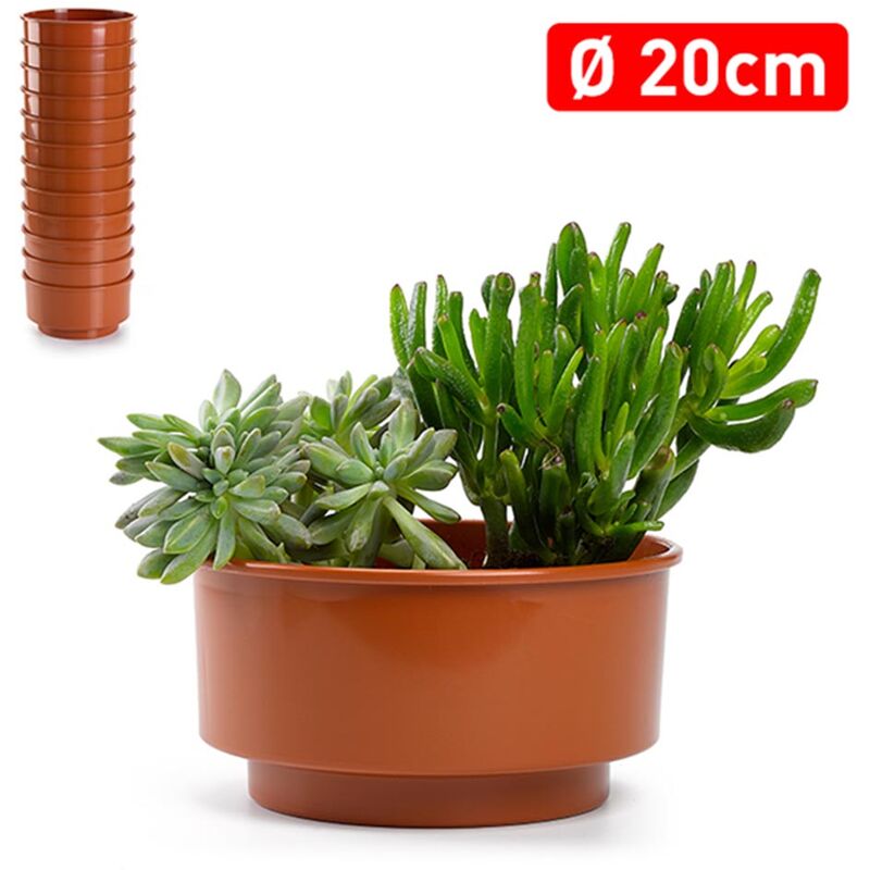 

Plasticforte - CENTRO MESA MACETA 19,5 CM TERRACOTA