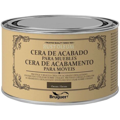 MEGANEI cera acabado para muebles oscura 400ml.
