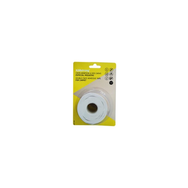 

Cinta adhesiva 2 caras moqueta 45cm rollo 10 mt