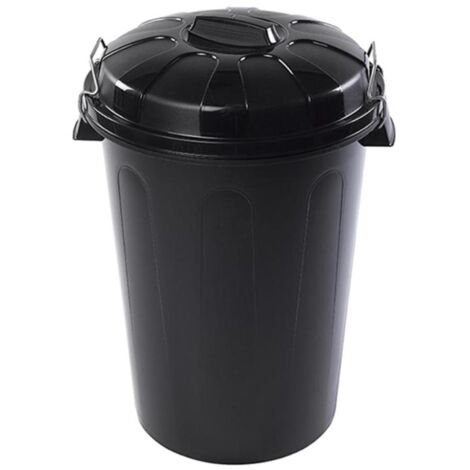 MEGANEI cubo basura con tapa 100 l negro