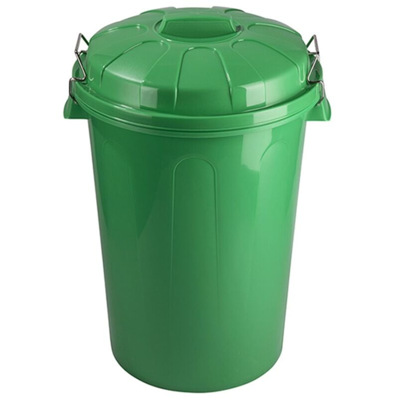 

Plasticforte - Cubo basura con tapa 100 litros verde