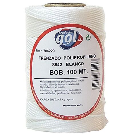 MEGANEI cuerda linea trenzada 8842 blanca r/100mt.