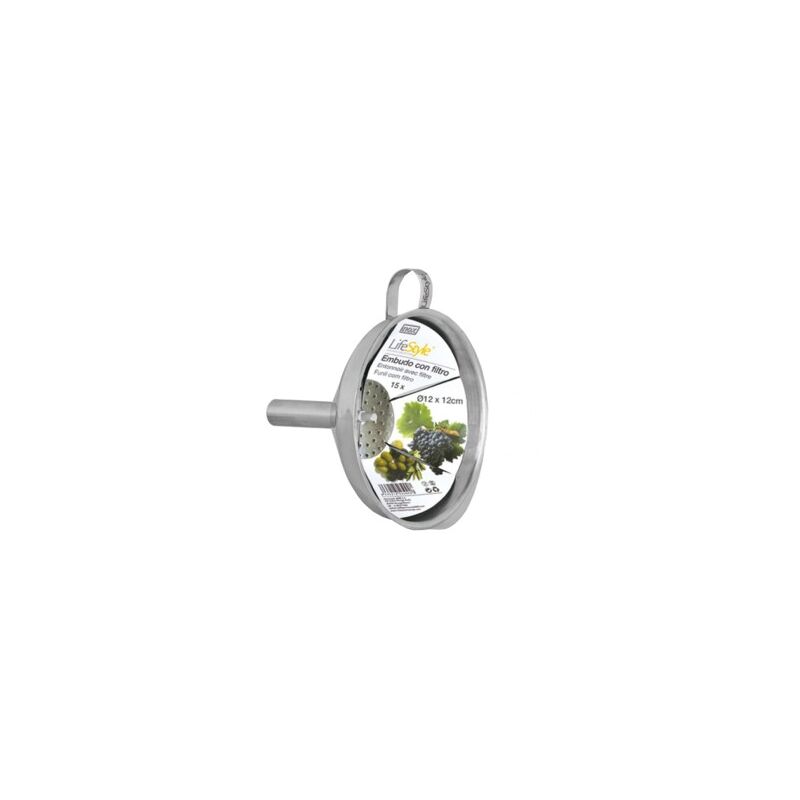 

Lifestyle - Embudo con filtro inoxidable 12 cm 2509