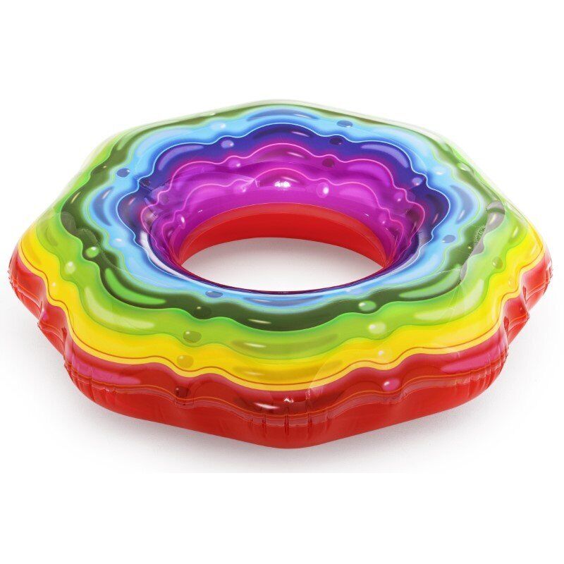 Flotador De Natación Con Cinta Arcoíris De 115 Cm Bestway 36163