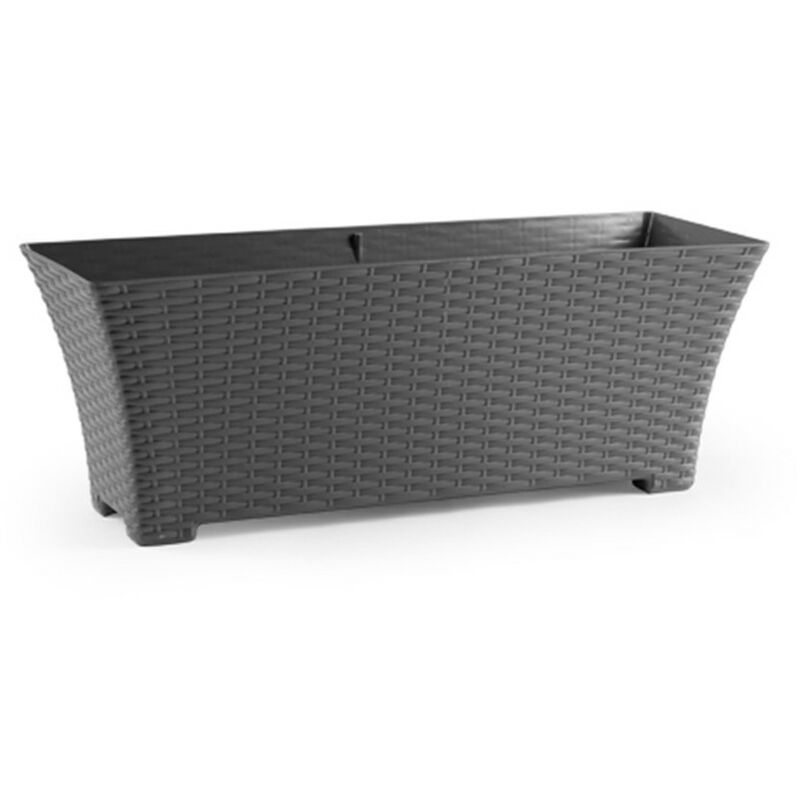 

Jardinera rattan 60 cm gris oscuro