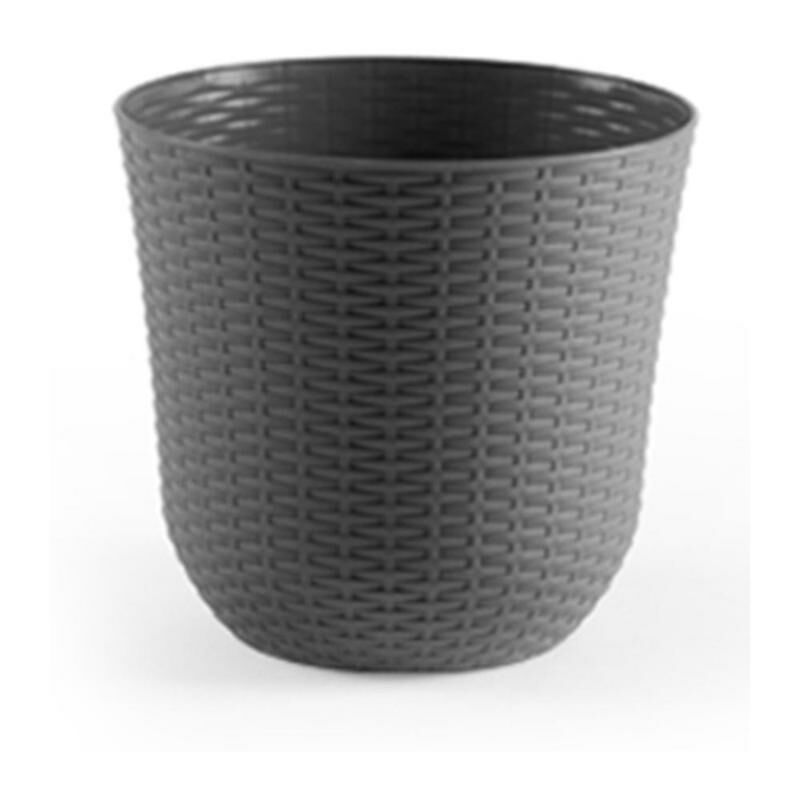 

Plasticforte - BLUNGI maceta rattan redonda 33 cm gris