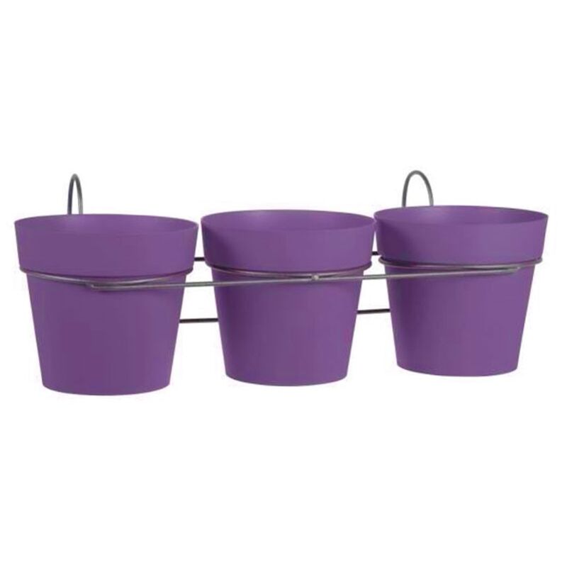 

Eda - Macetas Toscane 13 Cm + Soporte Moradas