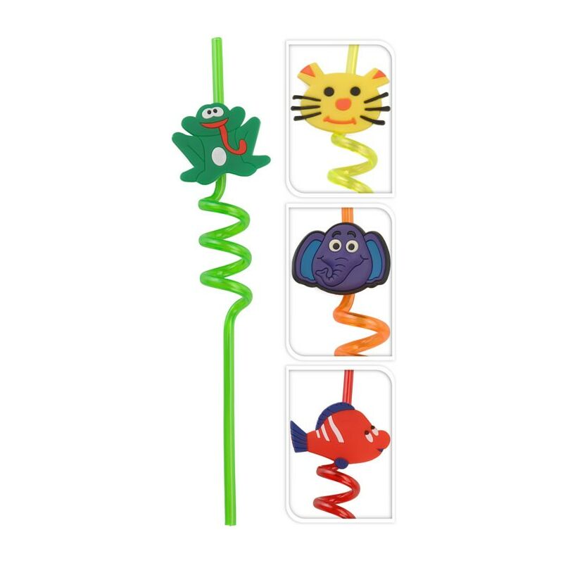 

Pajita animales 27 cm surtidos