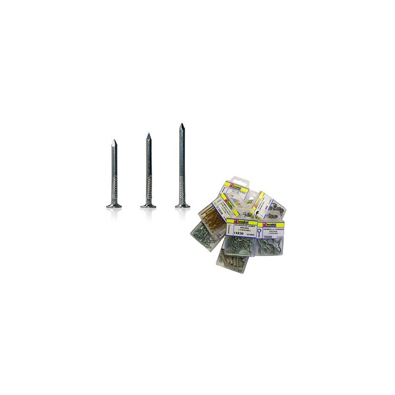 

Blister puntas acero 2.2x25 cabeza plana 1595 40 unidades