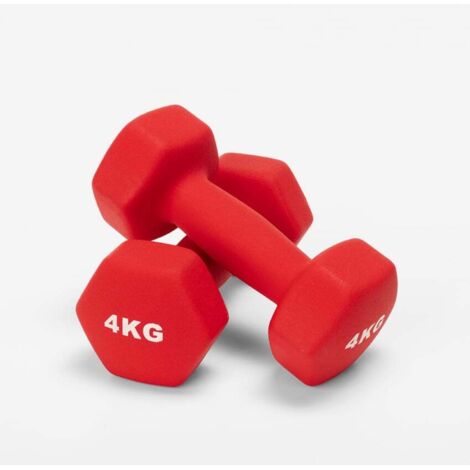 Megara Hantelset 2 x 4 kg aus Vinyl für Gymnastik und Fitness