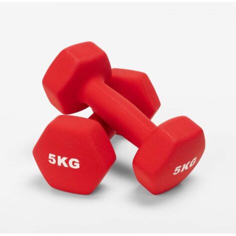 Megara Hantelset 2 x 5 kg aus Vinyl für Gymnastik und Fitness