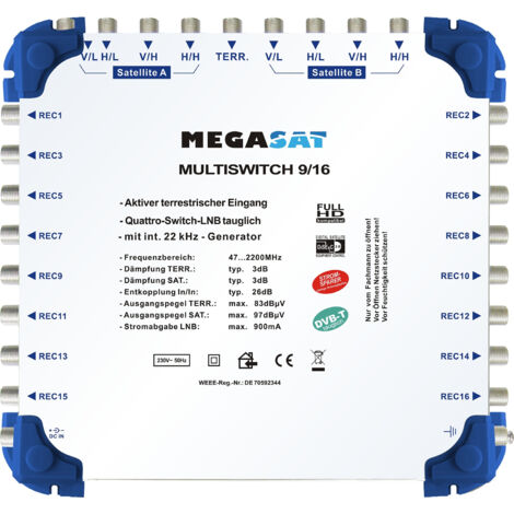MEGASAT Commutateur multisatellite 9/16 0600153