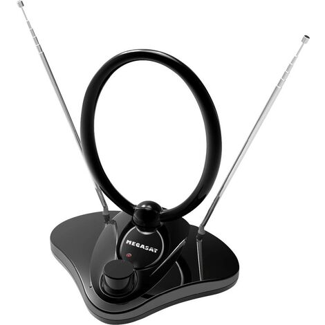 MegaSat DVB-T 30 Antenne omnidirectionnelle active DVB-T/T2 intérieure Amplification: 28 dB noir