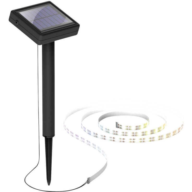 Mega Solarstripe 300cm IP44 bk rgb 600mAh inkl. Erdspieß