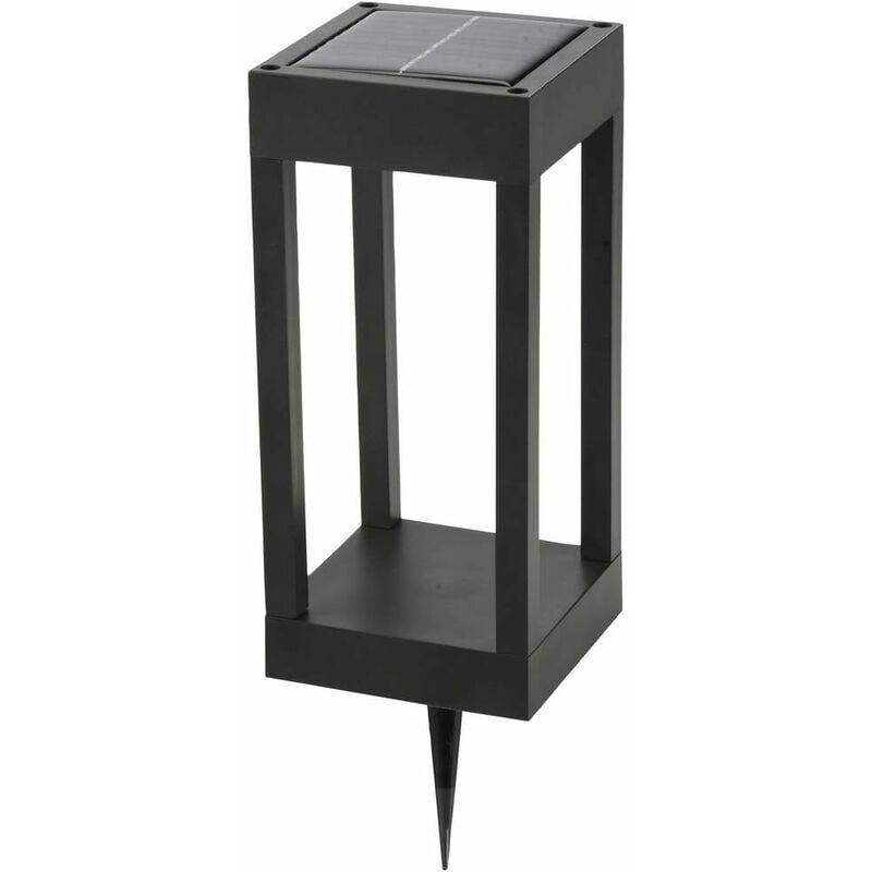 MT70010 Lampadaire dextérieur solaire avec détecteur de mouvements 0.6 w blanc chaud, rvb noir - Megatron