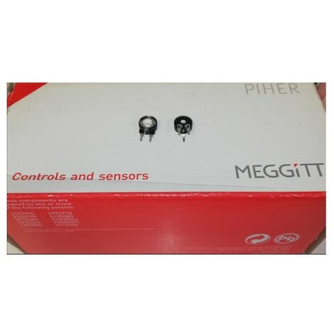 Meggitt PT10LH05-103A2020 Potentiomètre 10mm montage vertical 10kOhms - noir