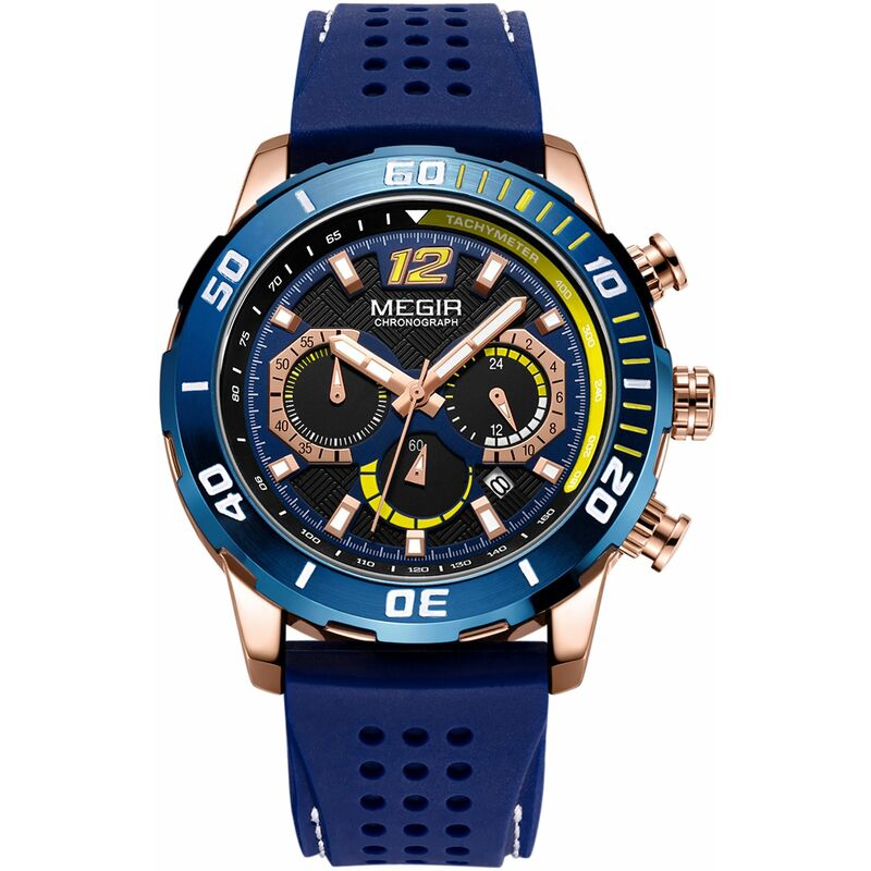 

Reloj de cuarzo para hombre, exquisito reloj de pulsera para hombre, calendario, pantalla, cronometro, puntero luminoso, 3ATM, resistente al agua,