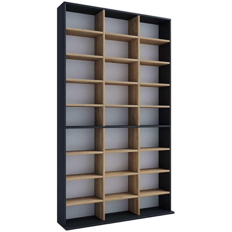 Ebuy24 - Rayon standard Megosa h. 181 x l. 102 x p. 23 cm Anthrazit / Honig-Eiche