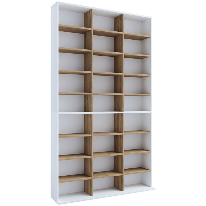 Ebuy24 - Rayon standard Megosa h. 181 x l. 102 x p. 23 cm Blanc/Hong Eiche