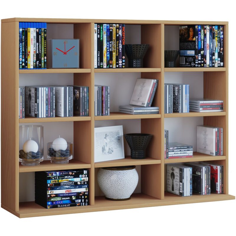 Megosa Mini Étagère 12 compartiments, imitation hêtre.