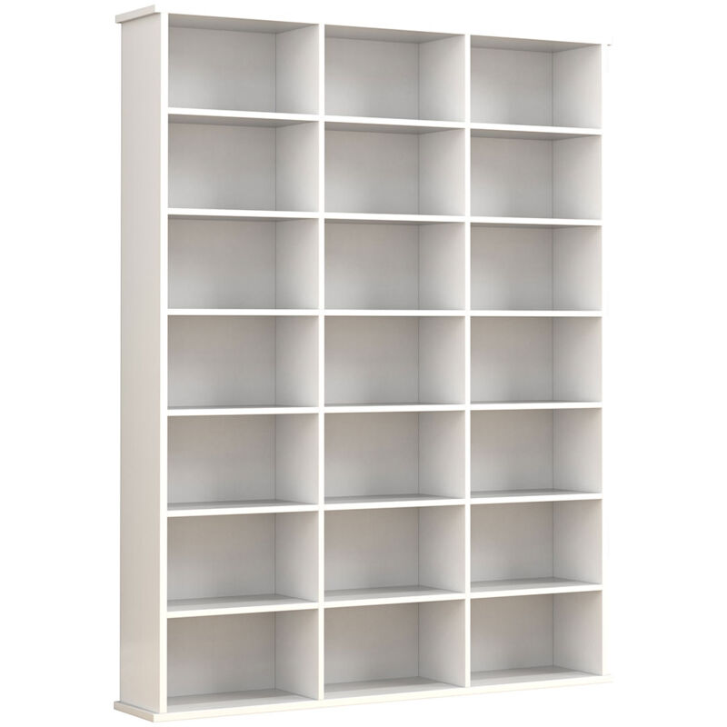 MegosaM bibliothèque 21 tablettes blanc.