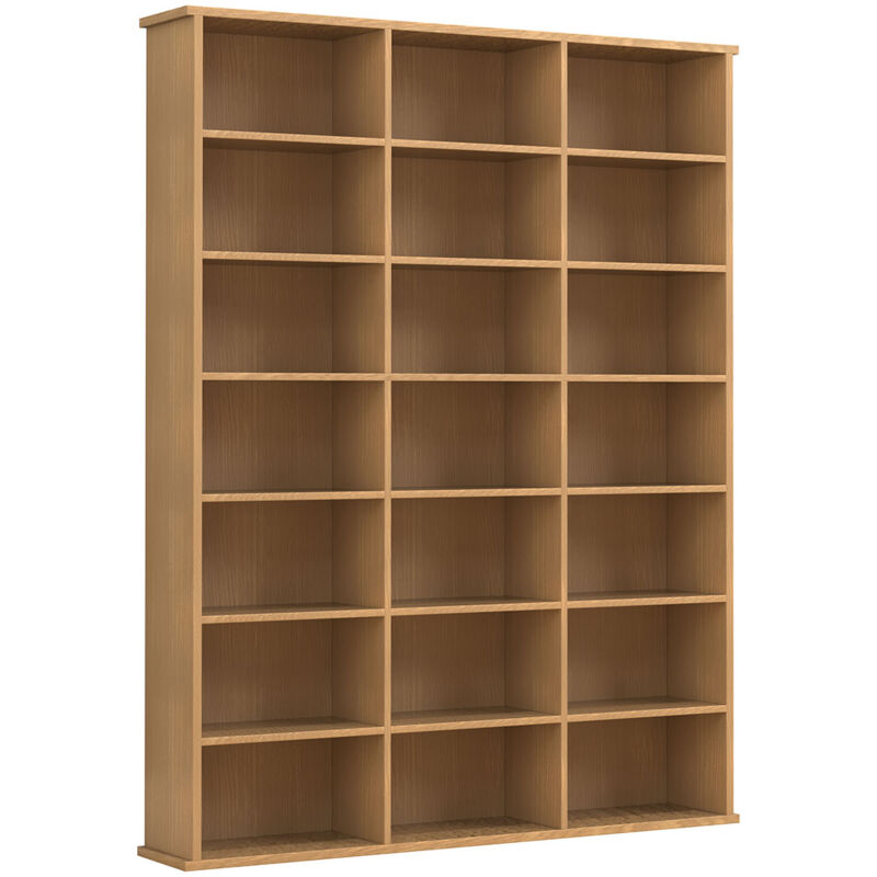 MegosaM bibliothèque 21 tablettes hêtre.