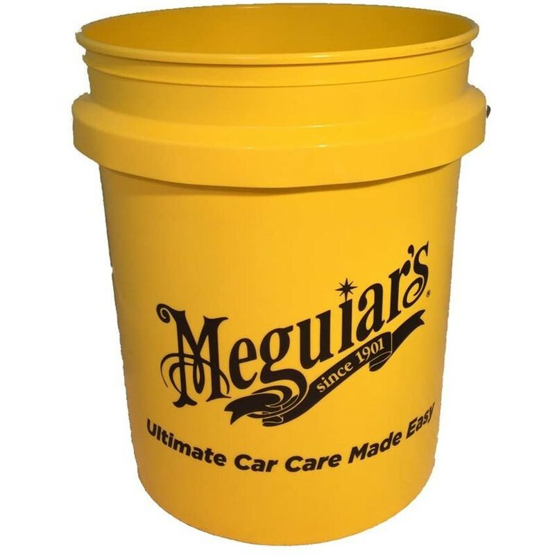 Meguiars - Bucket 19L 5 Gallon Yellow Car Cleaning and Storage Bucket Tub RG203