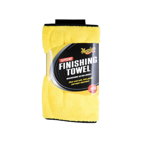 Meguiar’s® Microfibre de finition ultra douce, Jaune, 30 cm x 50 cm, 1/emballage